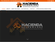 Tablet Screenshot of haciendaescrowcorp.com